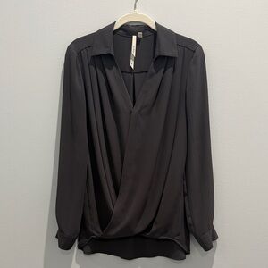 Bellatrix dark grey Draped Women's Blouse